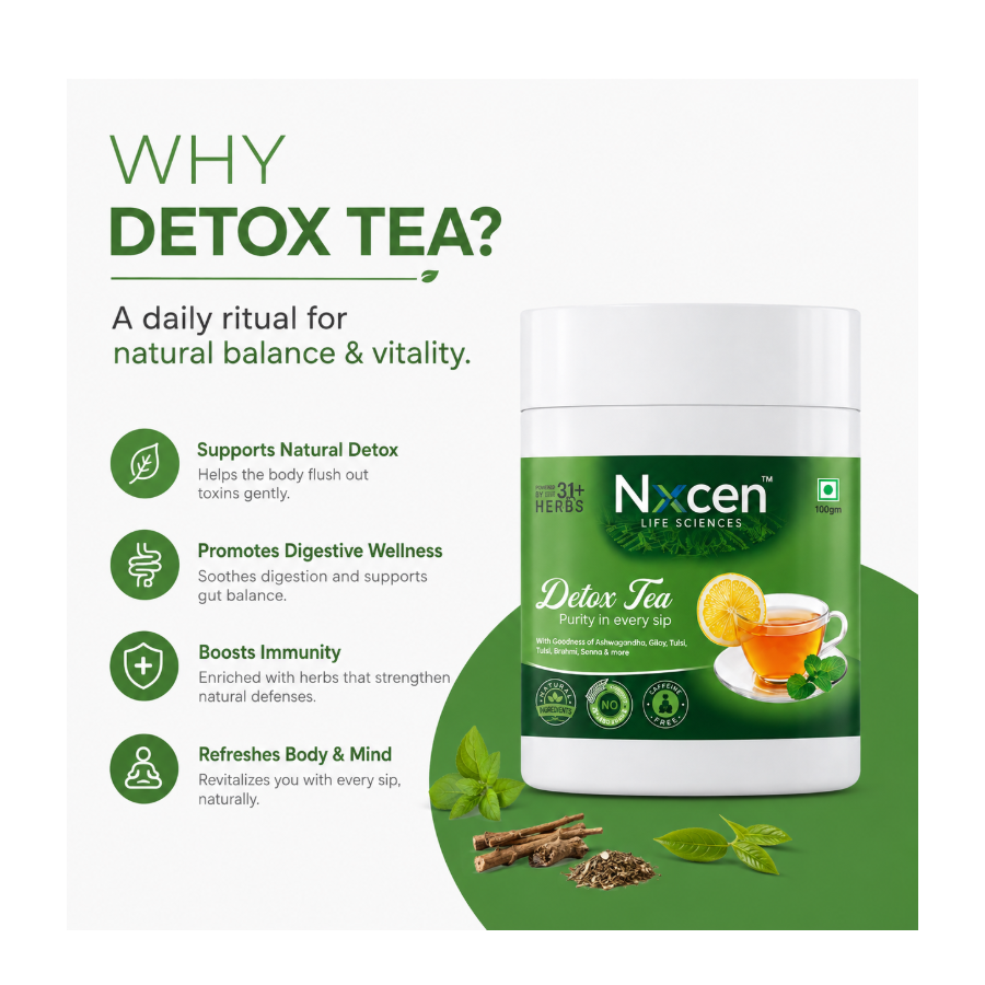 31-Herb Ayurvedic Detox Green Tea, Decaf 100g
