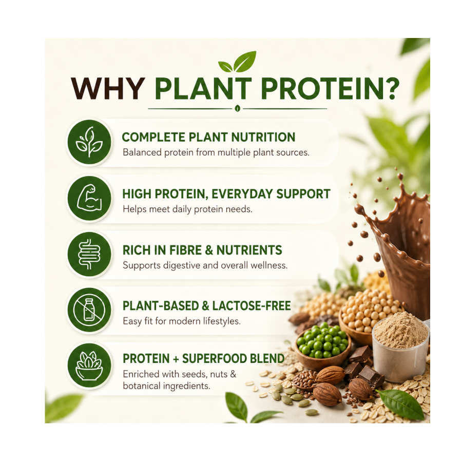 Plant Protein Powder Chocolate - Vegan, 250g